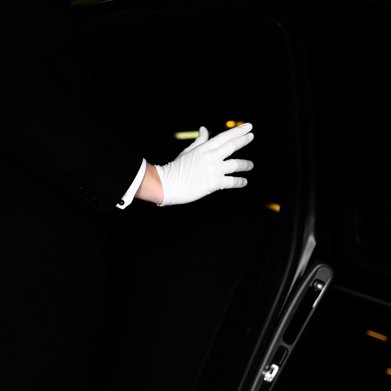 Chauffeur opening door